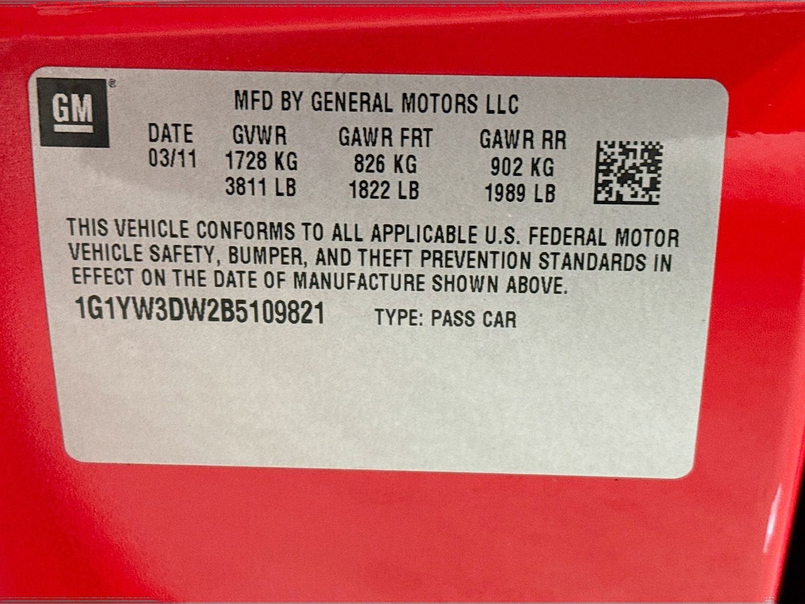 2011 Chevrolet Corvette Grand Sport Z16 Grand Sport w/3LT