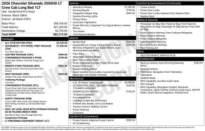 2026 Chevrolet Silverado 3500 HD LT DRW