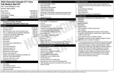 2022 Chevrolet Colorado 4WD Z71