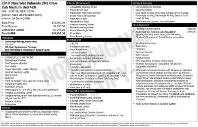 2019 Chevrolet Colorado 4WD ZR2