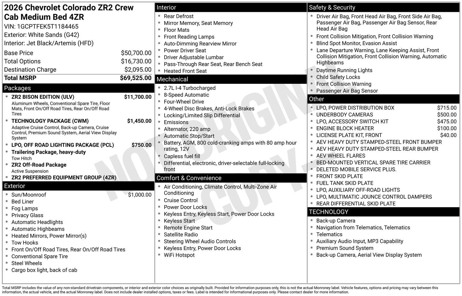 2026 Chevrolet Colorado ZR2