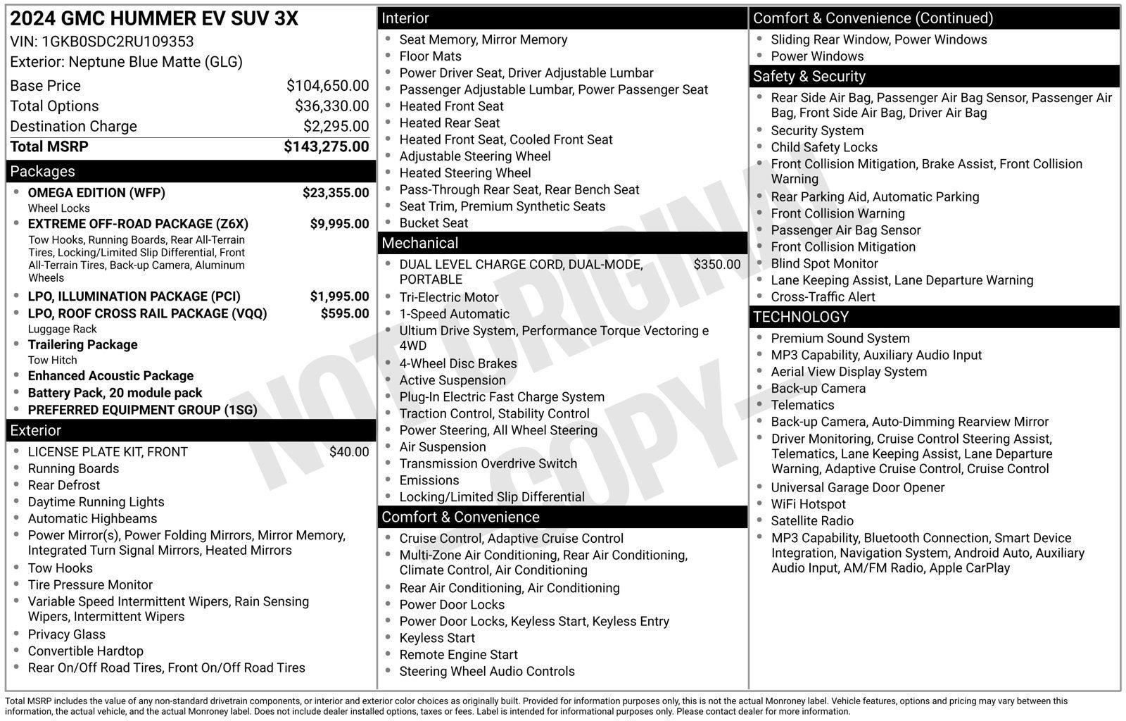 2024 GMC HUMMER EV SUV 3X OMEGA LIMITED EDITION