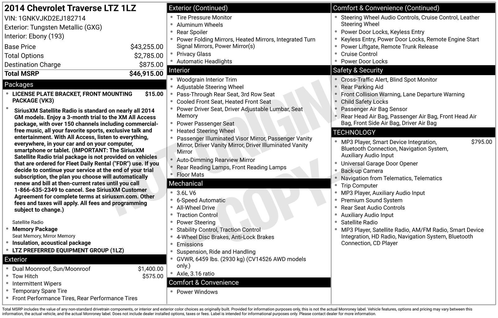 2014 Chevrolet Traverse LTZ