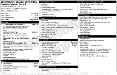 2026 Chevrolet Silverado 3500 HD LTZ