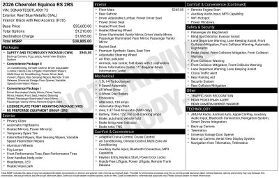 2026 Chevrolet Equinox RS