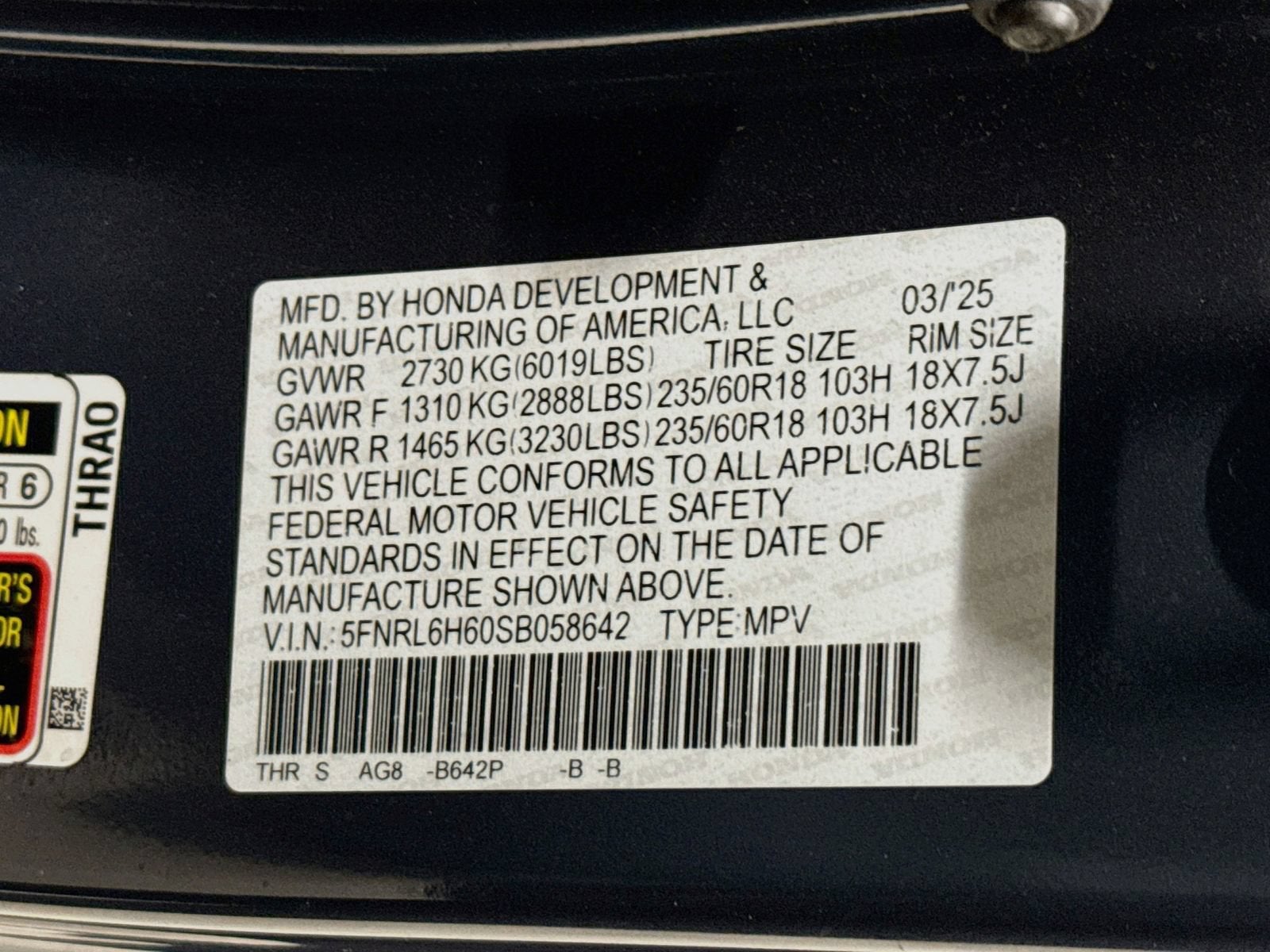 2025 Honda Odyssey EX-L