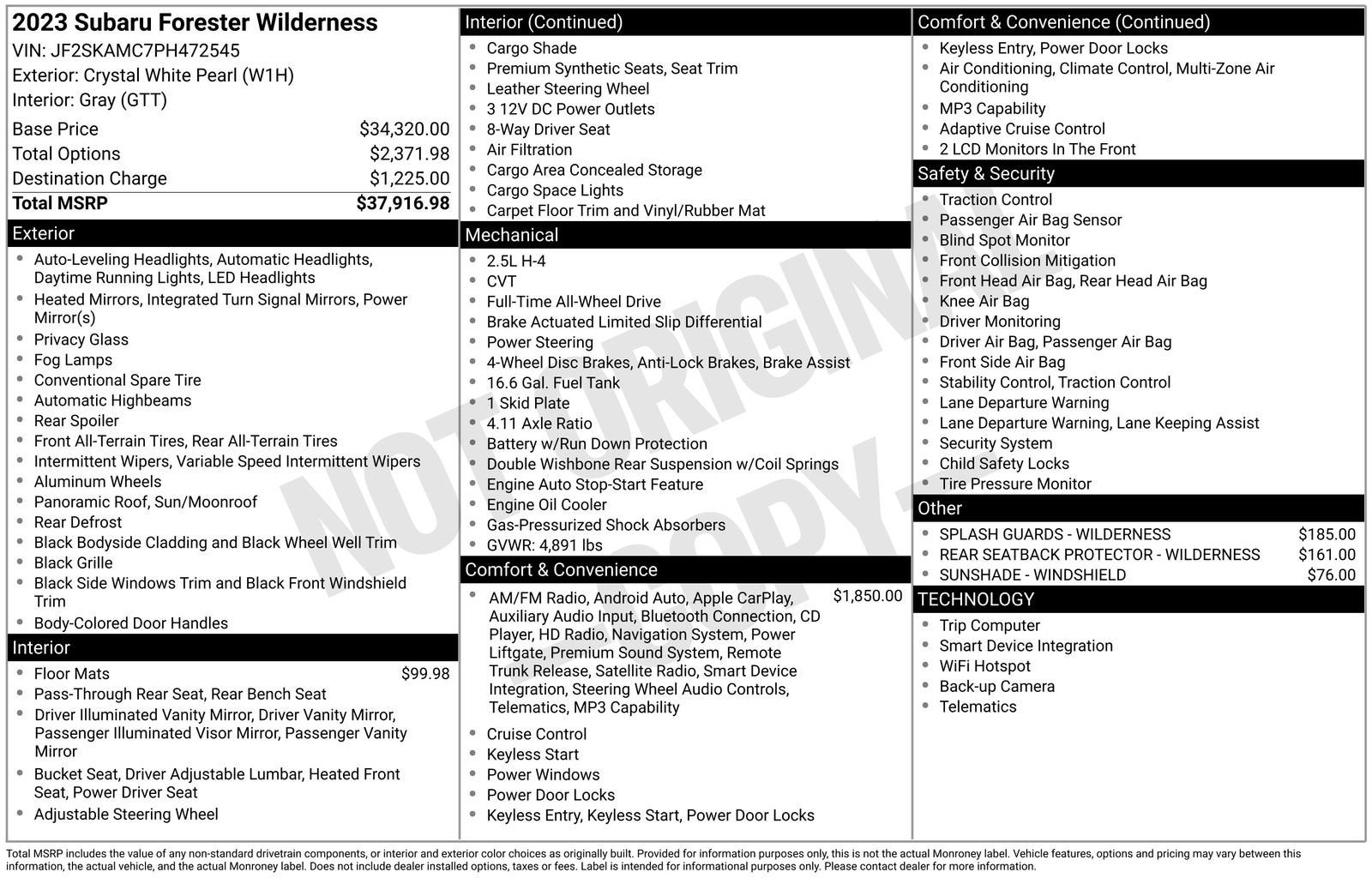 2023 Subaru Forester Wilderness