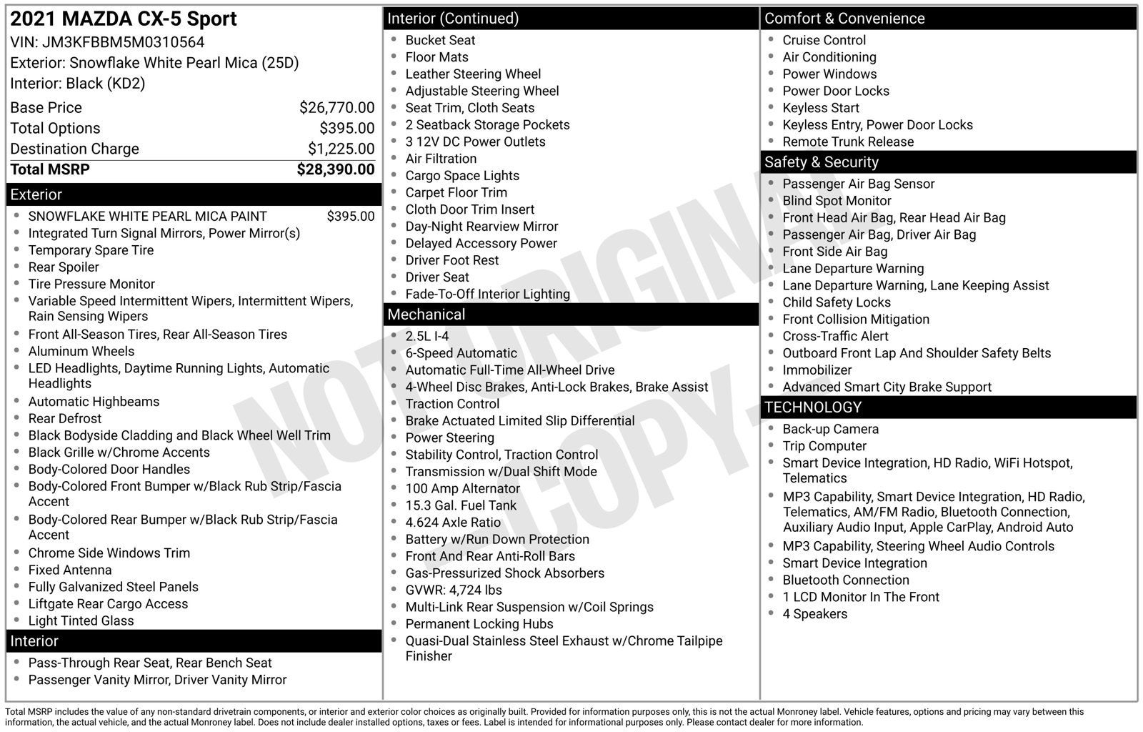 2021 Mazda Mazda CX-5 Sport