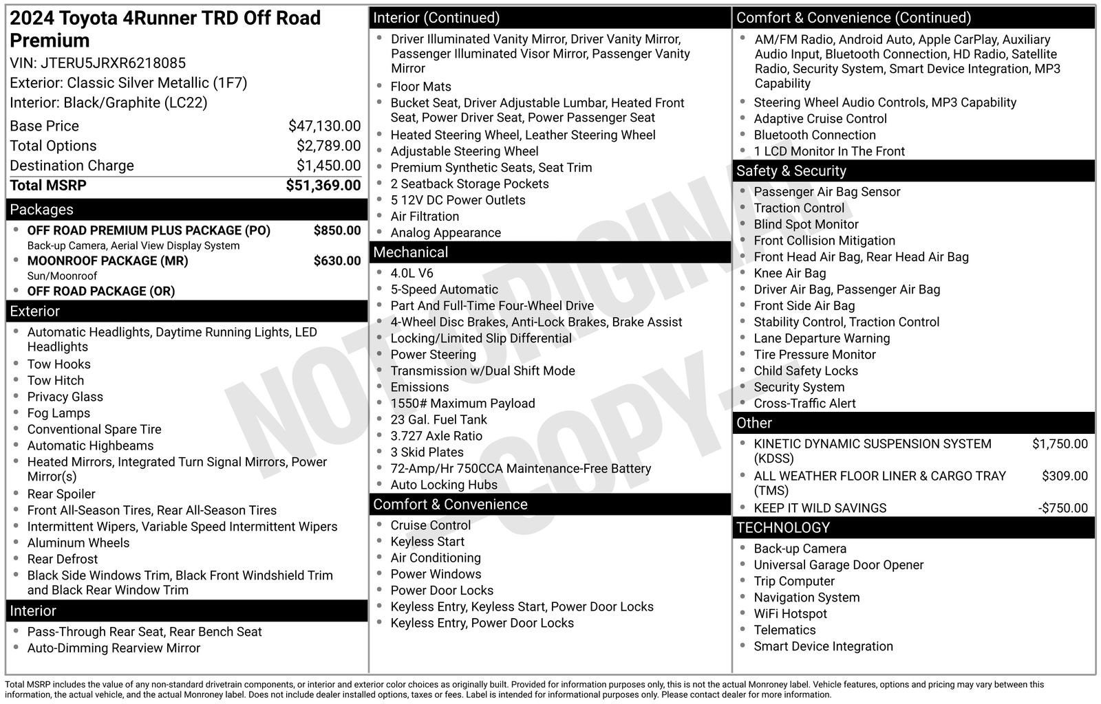 2024 Toyota 4Runner TRD Off Road Premium