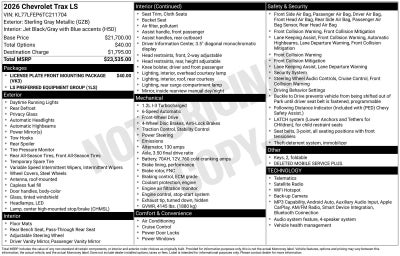 2026 Chevrolet Trax LS