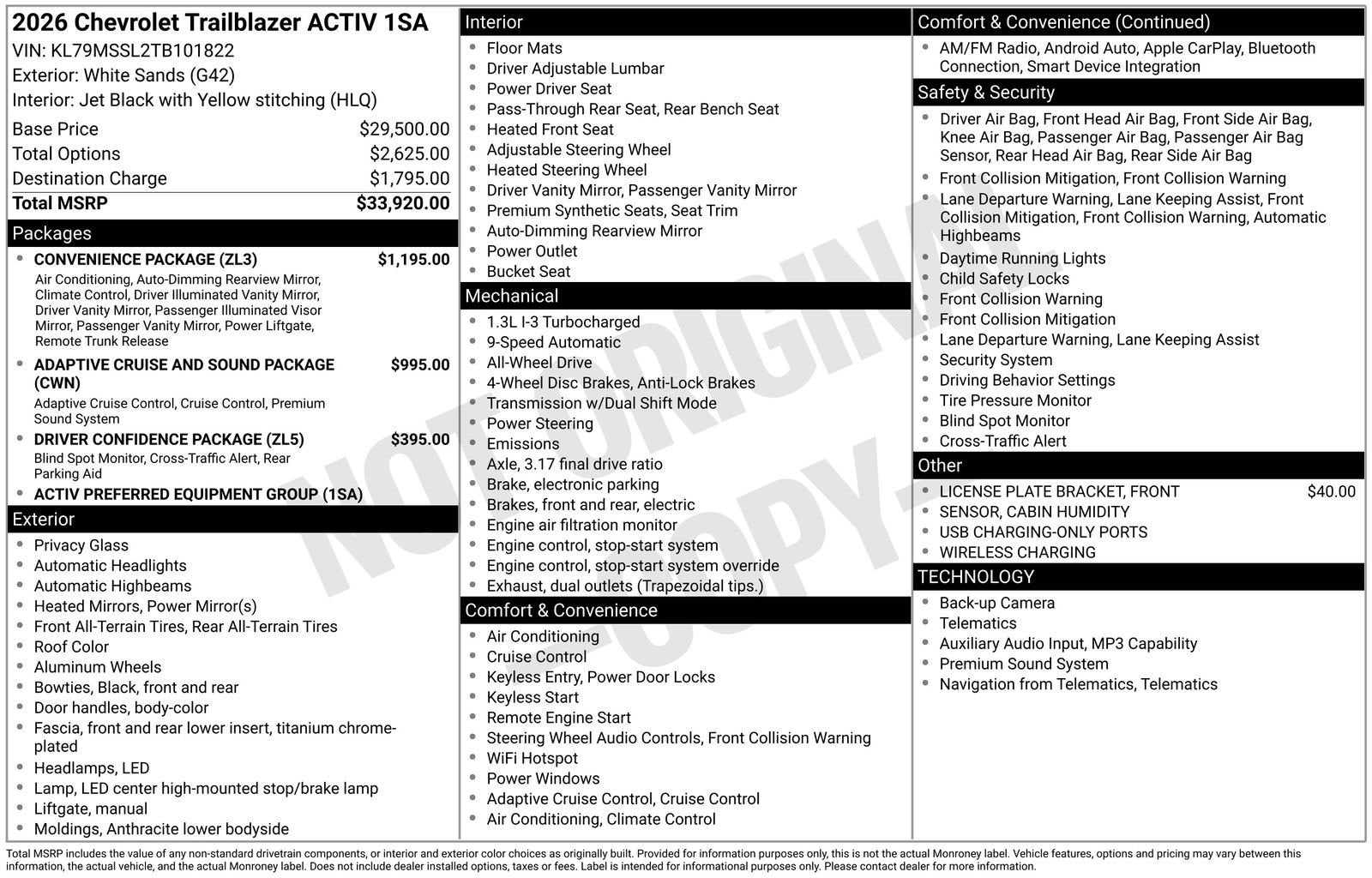 2026 Chevrolet Trailblazer ACTIV