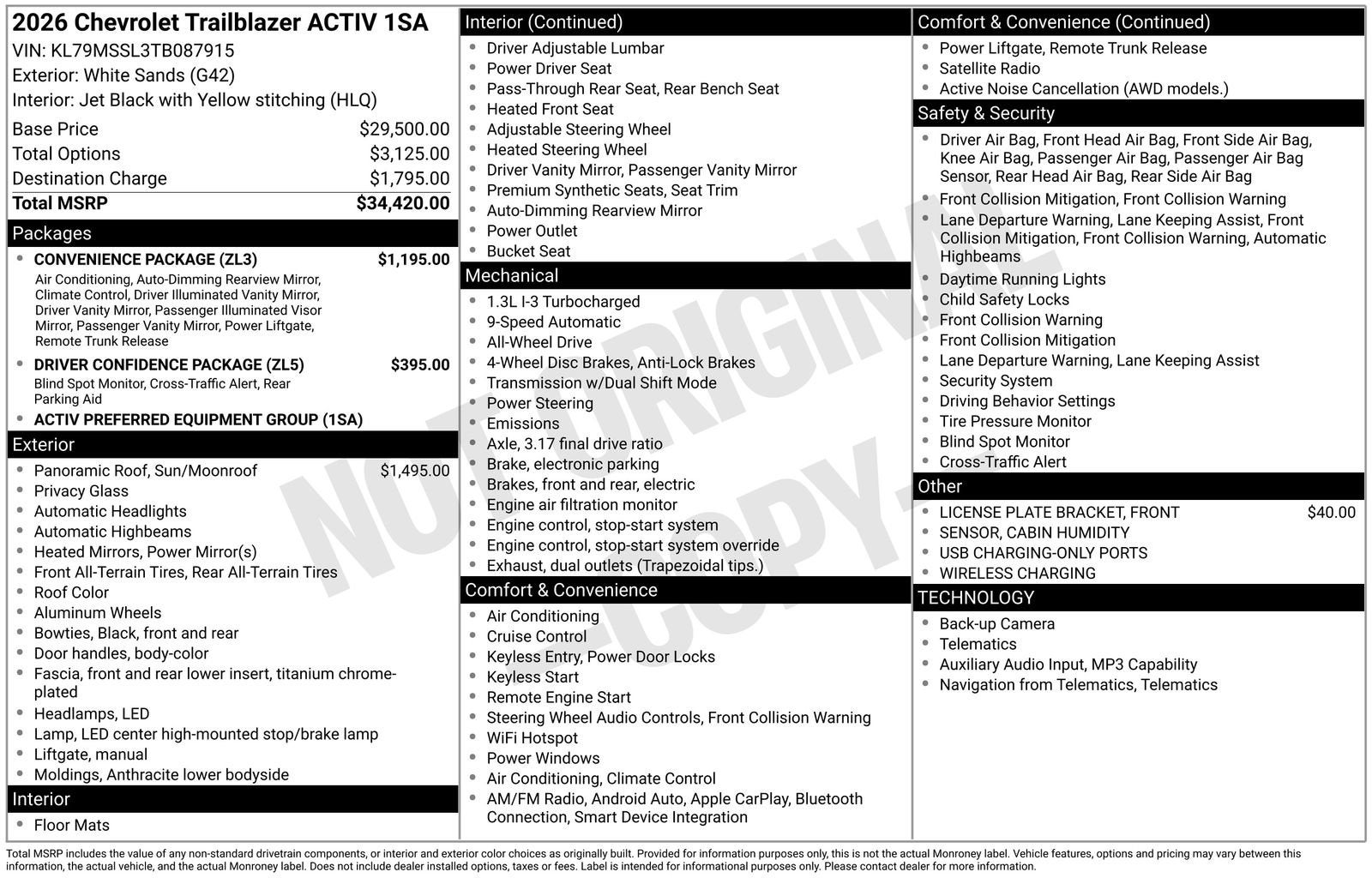 2026 Chevrolet Trailblazer ACTIV