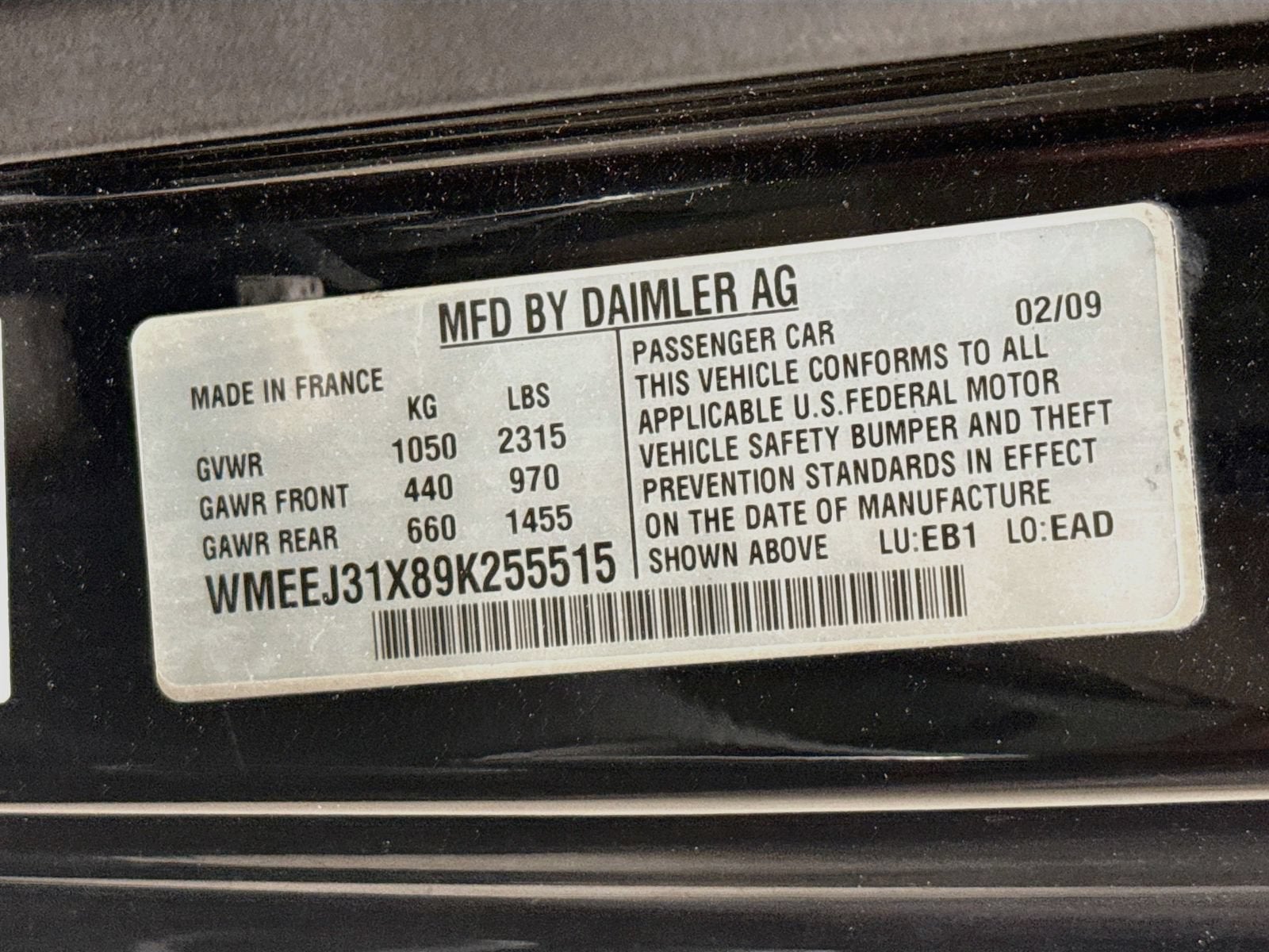 2009 smart fortwo passion