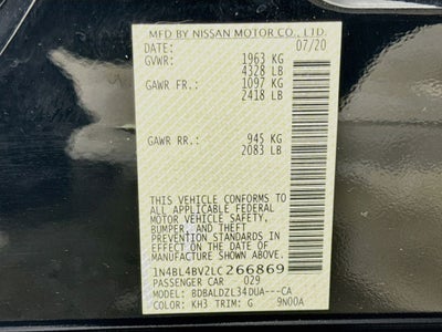 2020 Nissan Altima 2.5 S