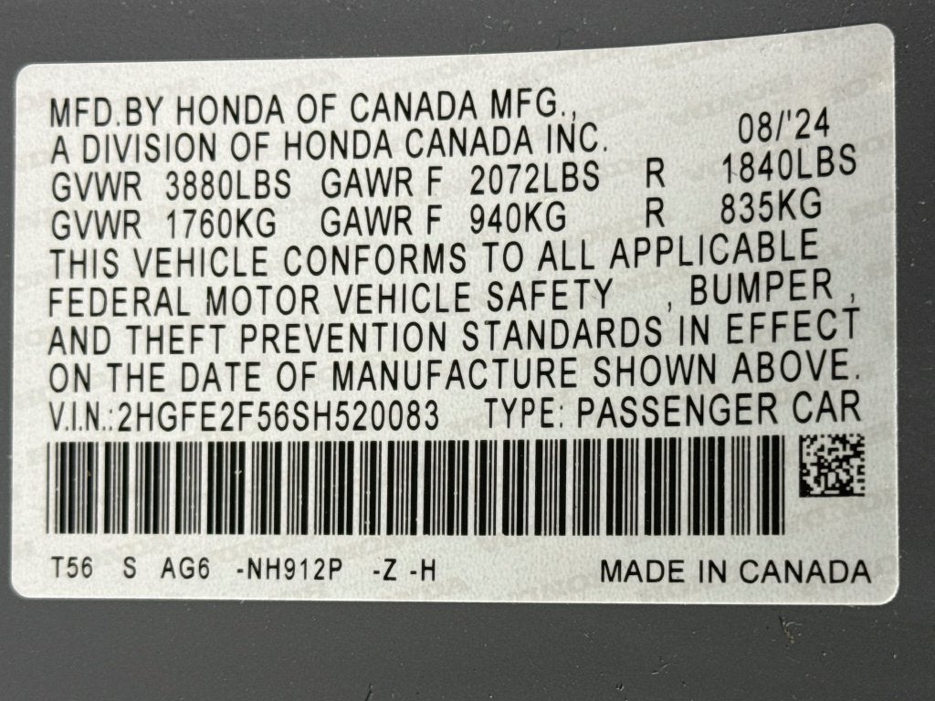 2025 Honda Civic Sport