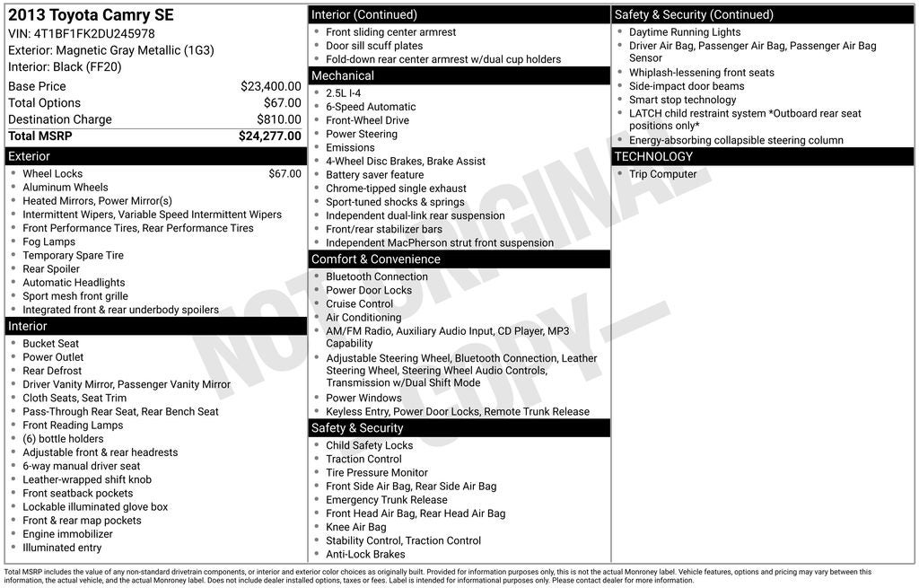 2013 Toyota Camry SE