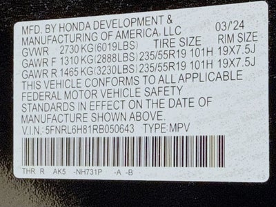 2024 Honda Odyssey Touring