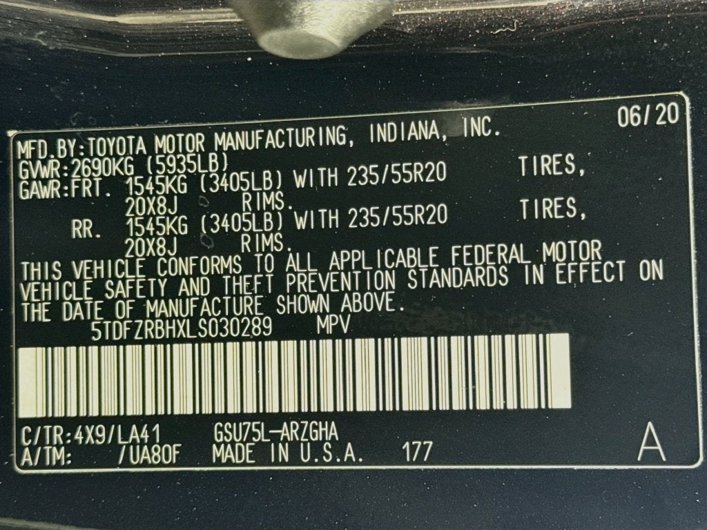 2020 Toyota Highlander Platinum