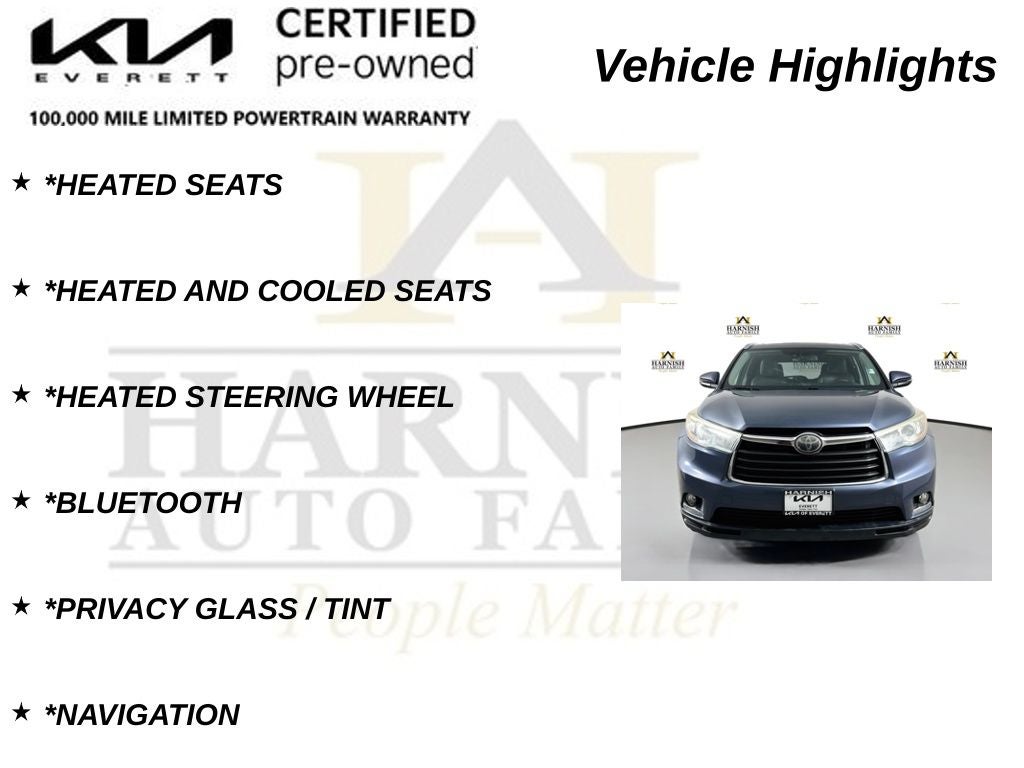 2014 Toyota Highlander Limited Platinum V6