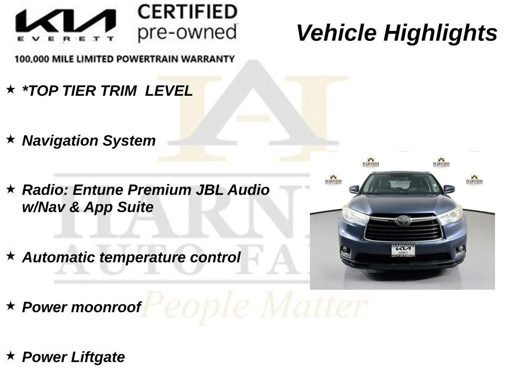 2014 Toyota Highlander Limited Platinum V6