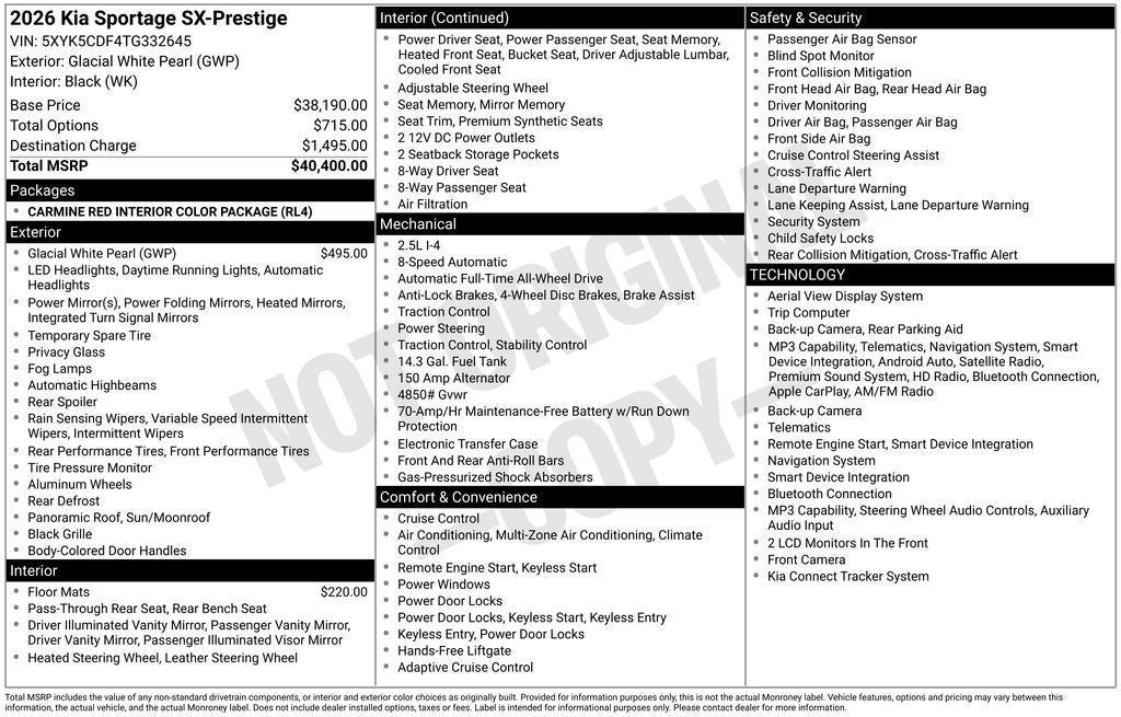 2026 Kia Sportage SX-Prestige