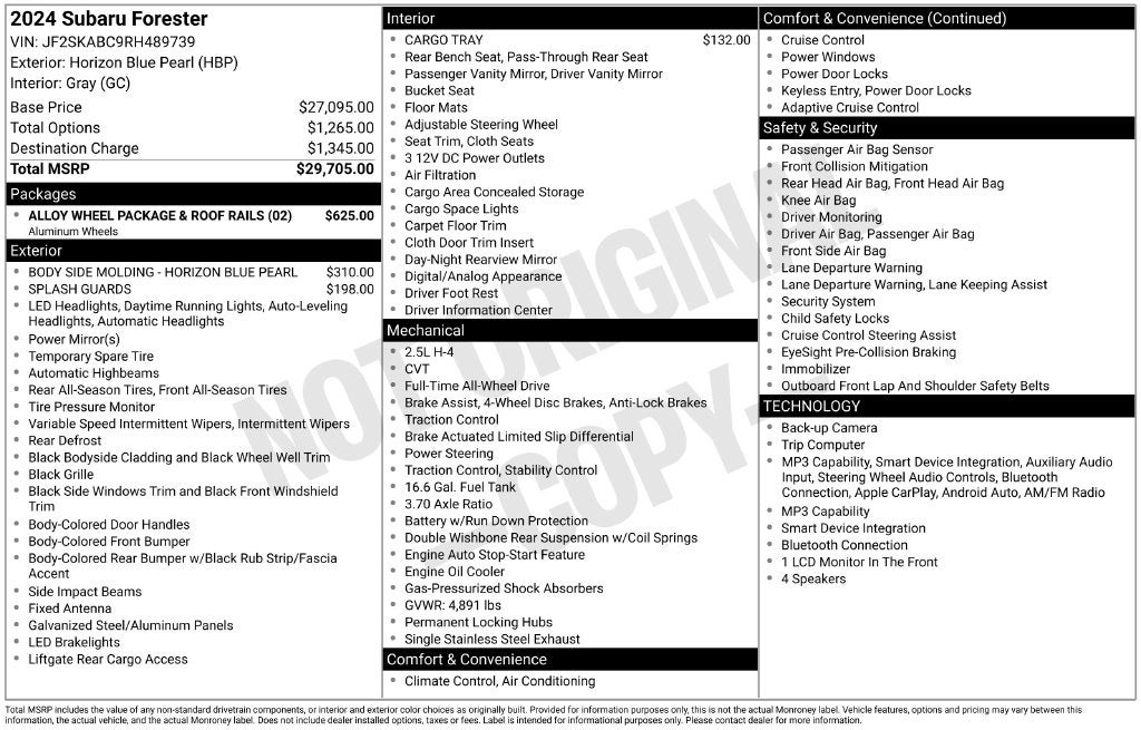 2024 Subaru Forester Base