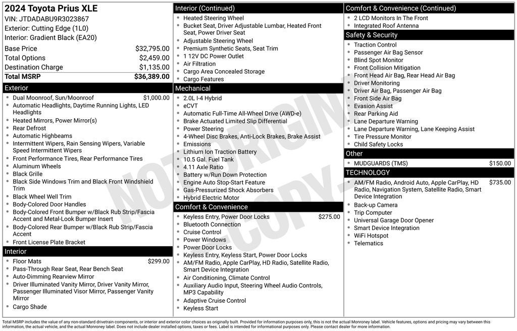 2024 Toyota Prius XLE