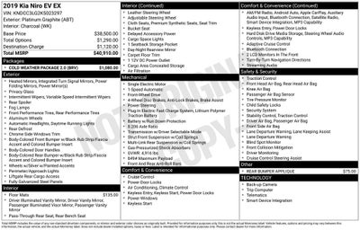 2019 Kia Niro EV EX