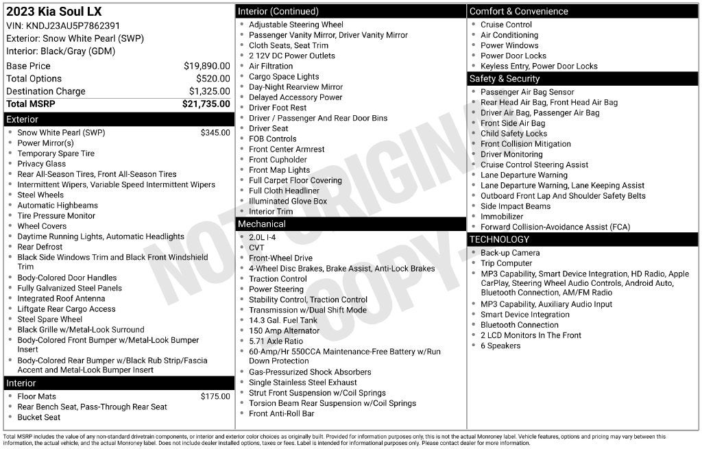 2023 Kia Soul LX