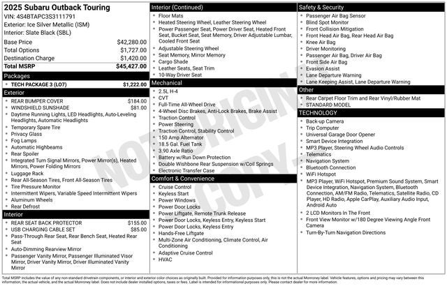 2025 Subaru Outback Touring