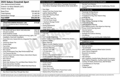 2025 Subaru Crosstrek Sport