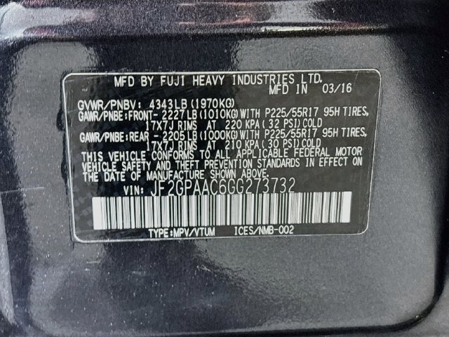 2016 Subaru Crosstrek 2.0i