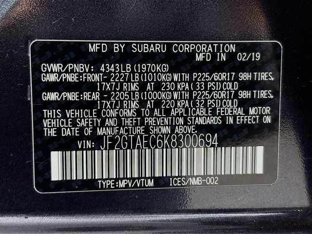 2019 Subaru Crosstrek 2.0i Premium