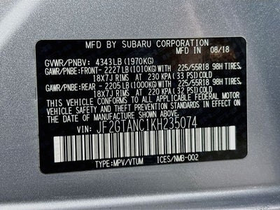2019 Subaru Crosstrek 2.0i Limited