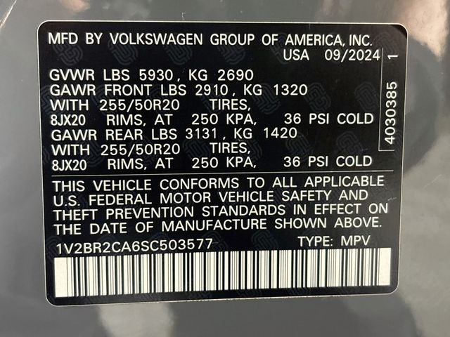 2025 Volkswagen Atlas 2.0T SEL