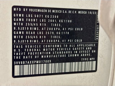 2023 Volkswagen Tiguan 2.0T SE R-Line Black