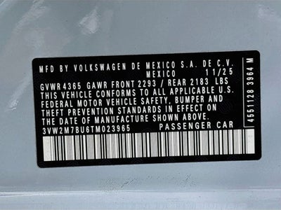 2026 Volkswagen Jetta GLI 2.0T Autobahn