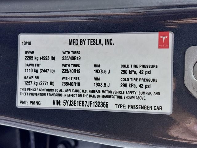 2018 Tesla Model 3 Long Range
