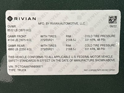 2022 Rivian R1T Adventure