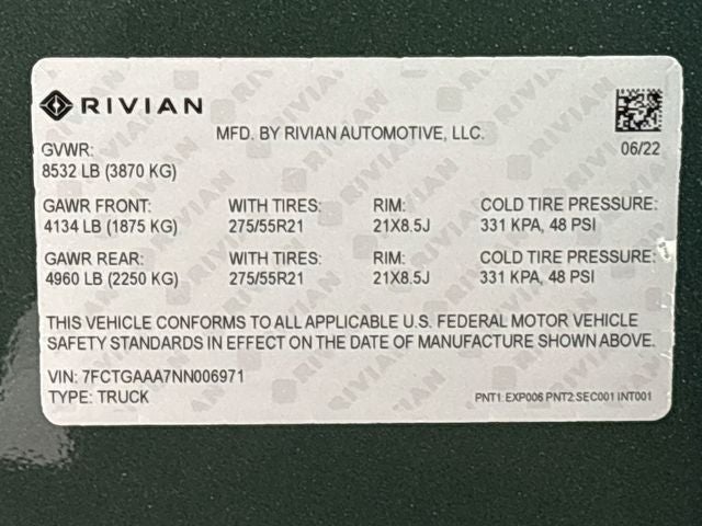 2022 Rivian R1T Adventure