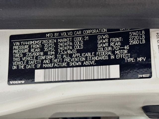 2015 Volvo XC60 T6 Platinum