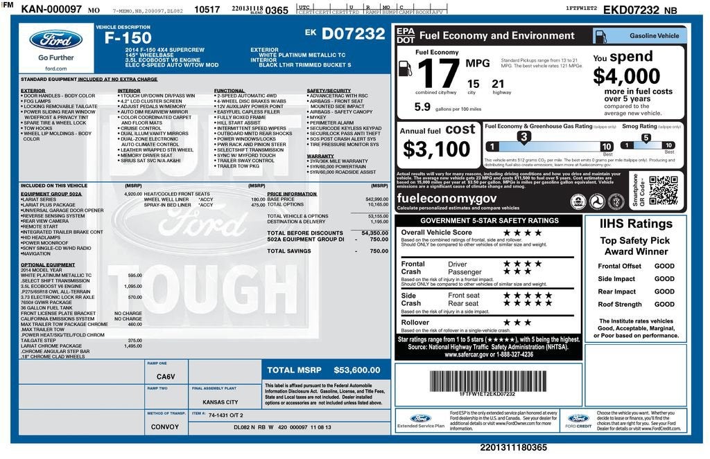 2014 Ford F-150 LARIAT