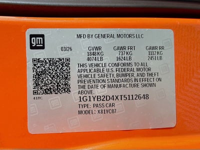 2026 Chevrolet Corvette Stingray 2LT