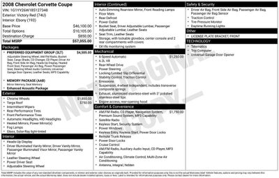 2008 Chevrolet Corvette 2dr Cpe