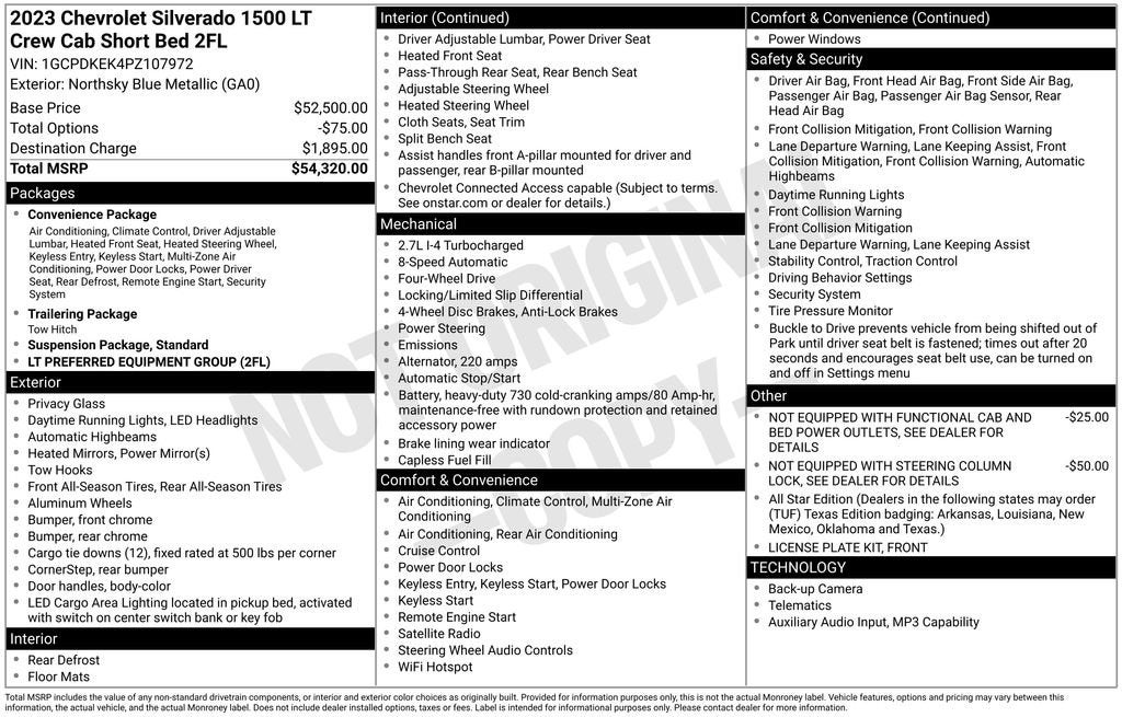2023 Chevrolet Silverado 1500 LT (2FL)