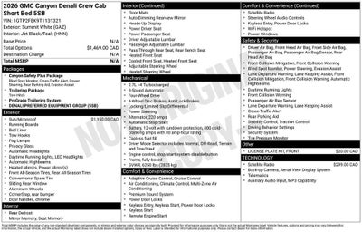 2026 GMC Canyon Denali