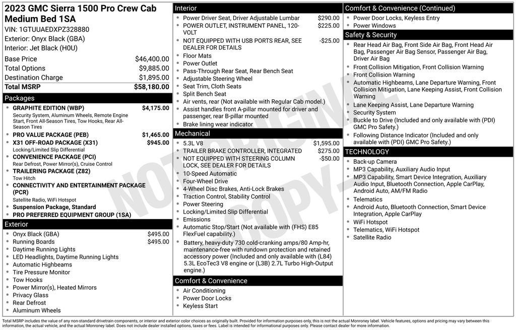 2023 GMC Sierra 1500 Pro