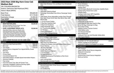 2022 RAM 2500 Big Horn Crew Cab 4x4 6'4" Box