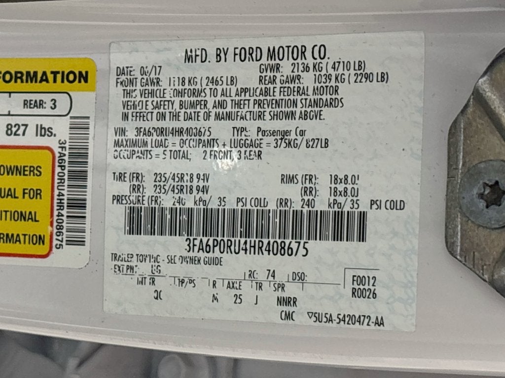 2017 Ford Fusion Hybrid Titanium