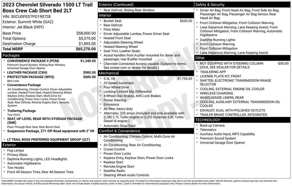 2023 Chevrolet Silverado 1500 LT Trail Boss
